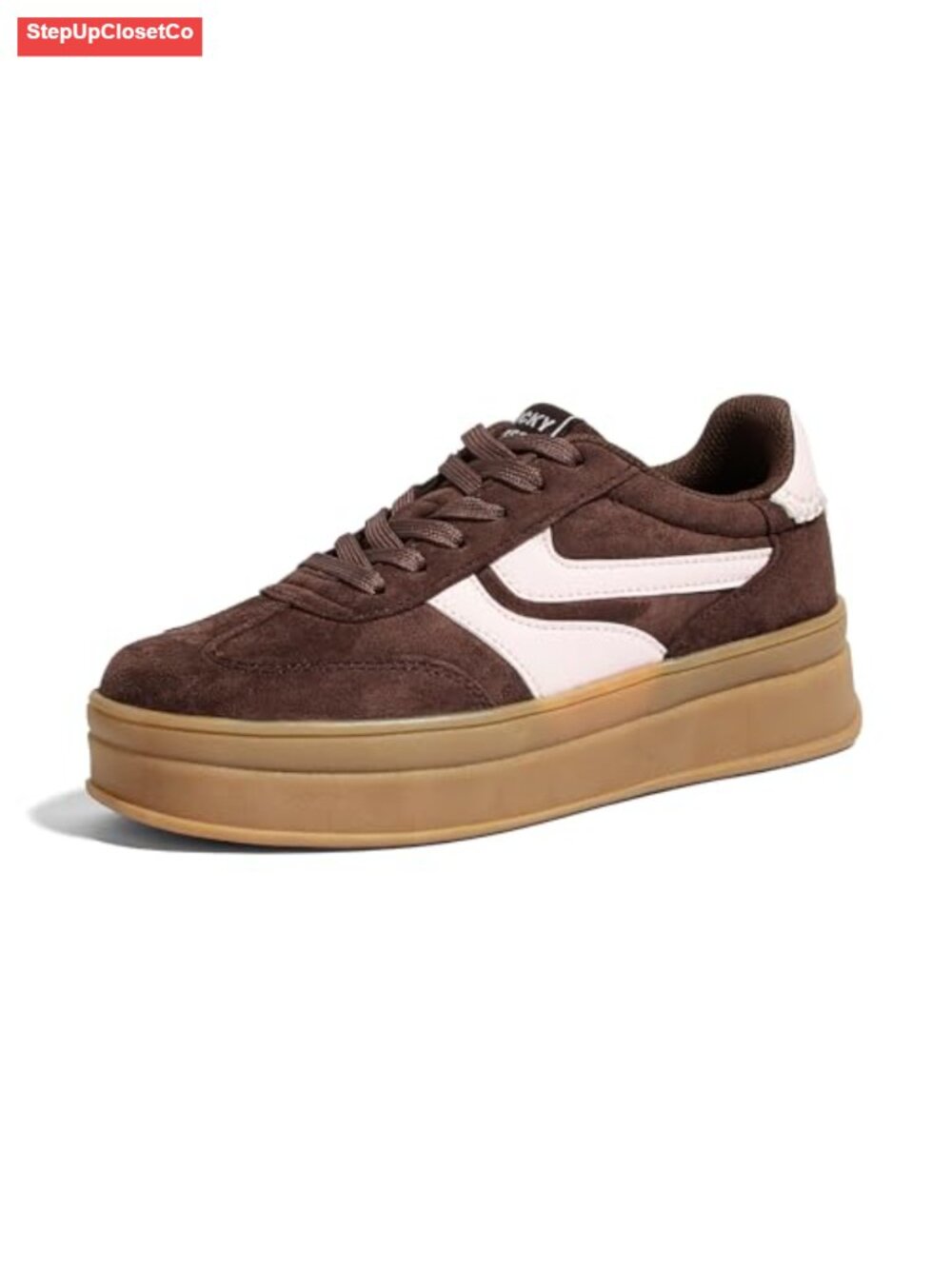 Women Platform Sneakers Thick Gum Sole Fashion Retro Tennis Shoes